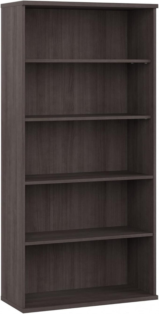 Bush Furniture BSHSCB136SG Studio C Storm Gray 36W 5 Shelf Bookcase