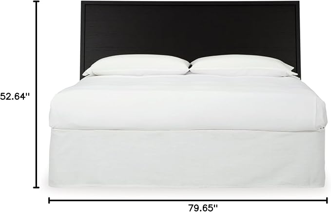 Signature Design by Ashley Danziar Modern Panel Headboard, King, Black
