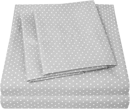 1500 Supreme Collection Queen Sheet Sets Polka Dot Gray - Luxury Hotel Bed Sheets and Pillowcase Set for Queen Mattress - Extra Soft, Elastic Corner Straps, Deep Pocket Sheets, Queen, Polka Dot Gray