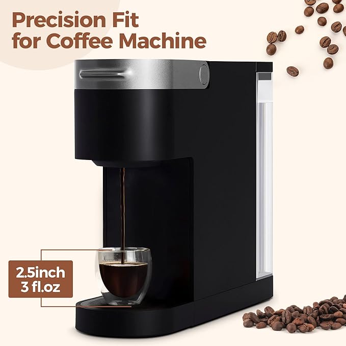 ComSaf Double Walled Espresso Cups 3 oz, Glass Espresso Shot Cup Set of 2, Small Coffee Mugs for Ristretto, Lungo, Machiato, Ideal Gift for Chrismas, Brithday