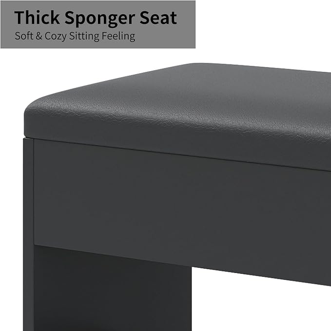 13 Drawers Vanity Desk, 47''W Makeup Vanity with Power Outlet, Vanity Table with Mirror and 12 LED Bulbs, 3 Color Lighting Modes, Glass Top, Dressing Table for Bedroom (Black)