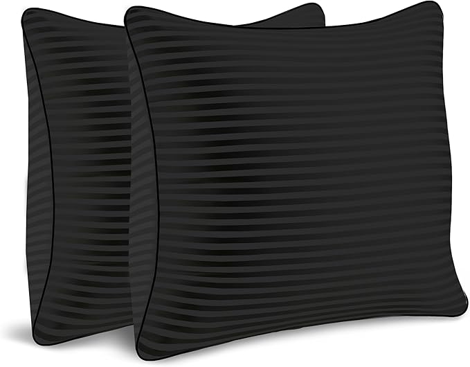 Pillows Insert 26x26 Set of 2 Soft and Supportive Decorative Throw Pillows for Couch and Bed,Indoor Square Pillow Stuffing for Living Room with Premium Original Down Alternative Filling,Black