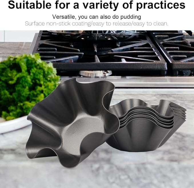 RUVINCE Nonstick Tortilla & Taco Shell Maker Set of 6, 8.75-Inch Heavy-Duty Bakeware for Mexican Cuisine