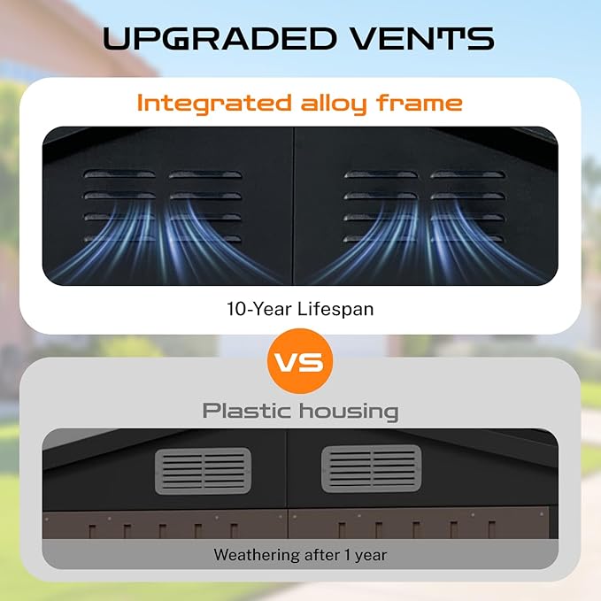 6 x 4 FT Outdoor Storage Metal Shed, Bike Garden Tool Shed with Slooping Roof, Lockable Doors and Aluminum Frames, Shed Easy to Assemble for Garden, Patio, Lawn, Green