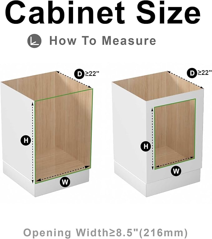 2 Tier Pull Out Cabinet Organizer,(8½"W x 22" D) Soft Close Slide Out Drawer For Kitchen Base Cabinet, Individual Pull Out Shelf, Roll Out Pantry Organization, 22 Inch Deep
