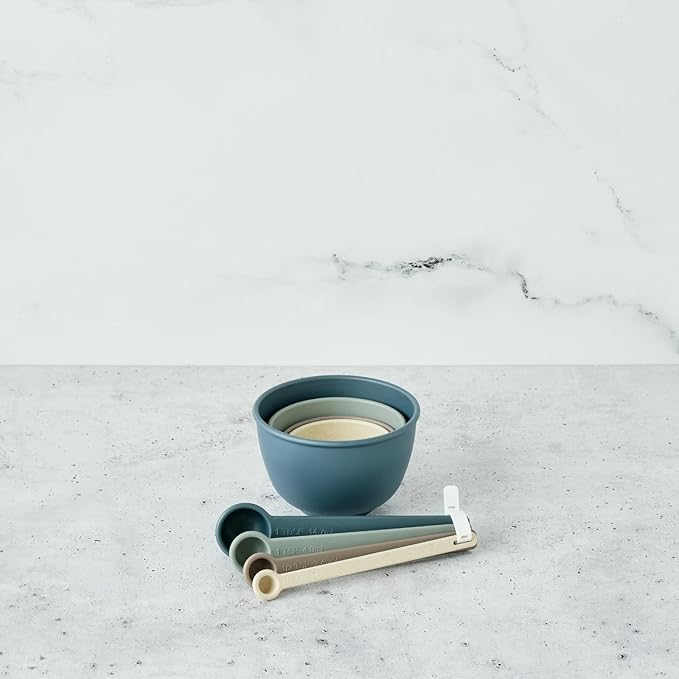 Bamboozle Astrik Baking Bundle | 5 Piece Mixing Bowl Set | Measuring Cups and Spoons | Cooking and Meal Prep | Dishwasher Safe | Microwave Safe | Alpine Forest