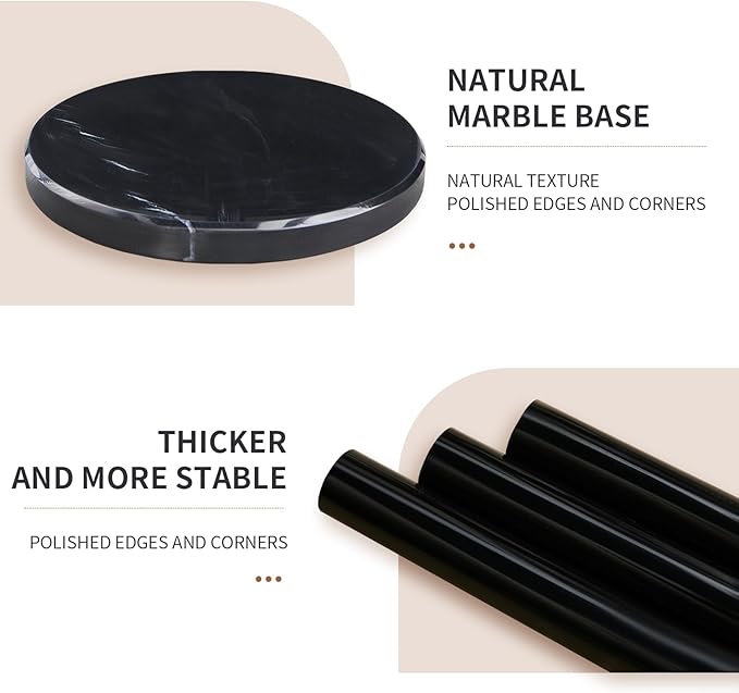 Modern Metal Coat Rack Stand, Coat Rack Freestanding with Natural Marble Base, Sturdy Heavy Duty Coat Racks with 12 Hooks, Black Coat Hall Tree Stand for Entryway, Office (12 HOOKS-Black)