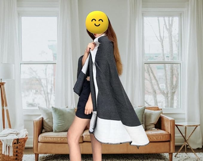 h Blanket Soft Throw Blanket Faux Fleece Cashmere Plaid Warm Shawl Thick Knitted Plush Cozy Comfy for Women Throw Blanket for Sofa Couch Bed Queen King Size 55x66 in (Khaki)