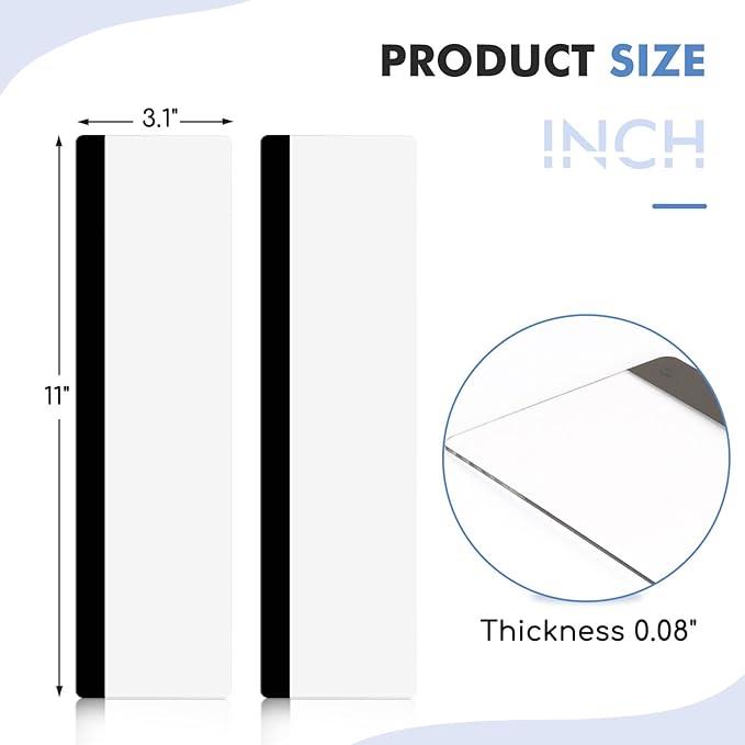 DOLLAR BOSS Monitor Memo Boards for Computers 2 Pcs Office Desk Accessories 11" x 3.1" Transparent Acrylic Monitor Side Panel Multifunction Message Board Screen Note Holder for Office Home Work Desk