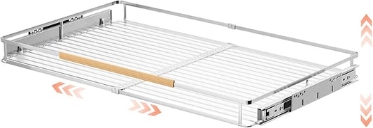 1Pack Expandable Pull Out Cabinet Organizer, Slide Out Drawers for Kitchen Cabinets, Heavy Duty Drawer Slides for Home Kitchen Pantry Cupboard Pots Pans, Adjustable Width 23.2"~39.9" W x 22.5''D