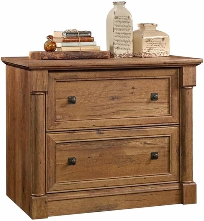 Pemberly Row 2 Drawers 29.61" Lateral Oak Engineered Wood Filing Cabinet Easy Assembly Stationary Legal/Letter Size for Home, Office