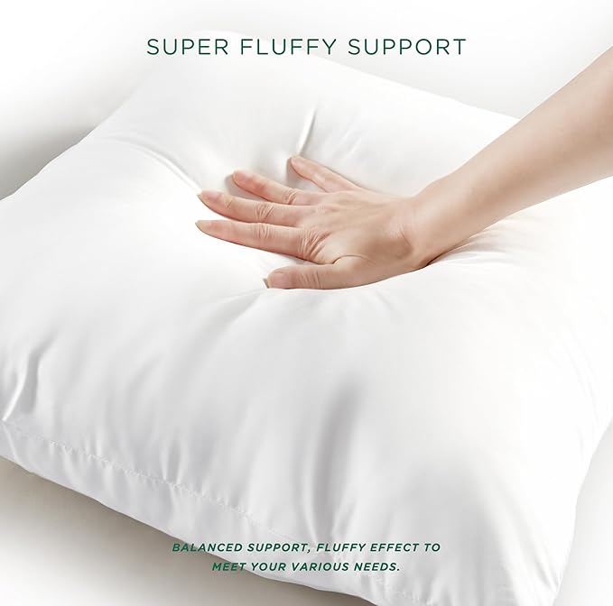 Codi Outdoor Pillow Inserts 16x16 Set of 2, Comfy Throw Pillows Waterproof for Patio Furniture