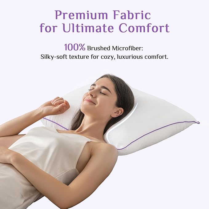 JOLLYVOGUE Euro Size Pillows Set of 2, 26'' x 26'' Cooling Bed Throw Pillows with Super Soft Down Alternative Fill, Luxury Fluffy Hotel Quality for Bed, Couch, and Sofa