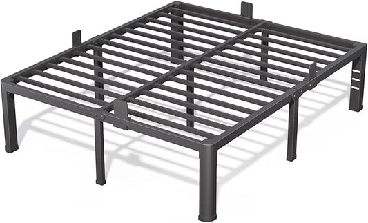 18 Inch Full Bed Frame with Rounded Corner and Headboard Hole Mattress Retainers 3500 lbs Heavy Duty Support Metal Platform Bed Frame Noise Free No Box Spring Needed Easy Assembly