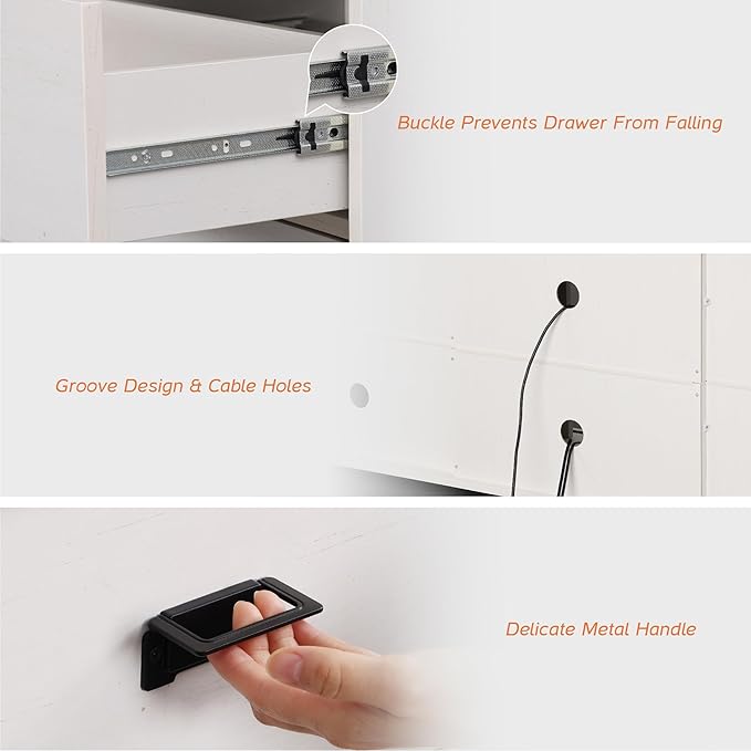 WAMPAT Farmhouse 85 in TV Stand,3 in 1 Wood Entertainment Center with Drawers and Adjustable Shelf, Tall Media Console with Open Storage Space for Living Room,Antique White