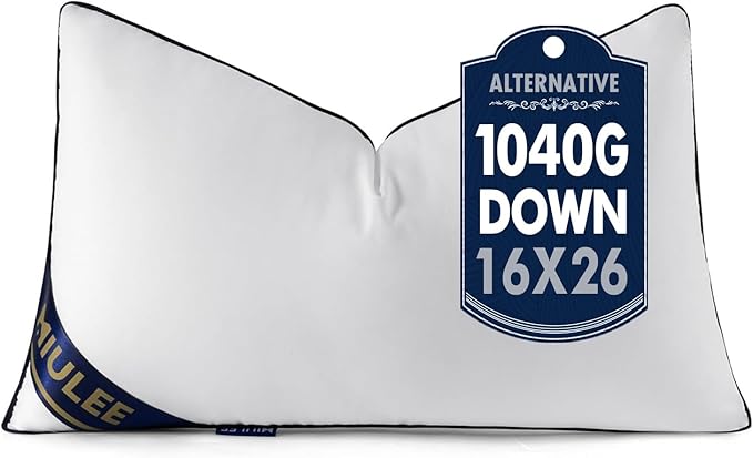 MIULEE 16x26 Pillow Insert Throw Pillow Premium Down Alternative Lumbar Decorative Insert Stuffer for Sofa, Couch
