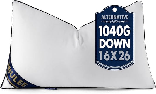 MIULEE 16x26 Pillow Insert Throw Pillow Premium Down Alternative Lumbar Decorative Insert Stuffer for Sofa, Couch
