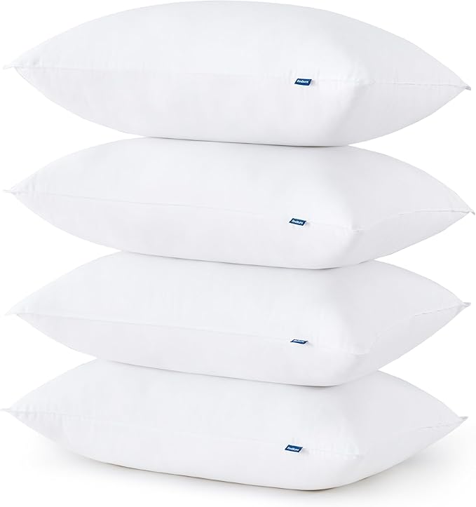 Bedsure Soft Pillows Standard Size Set of 4 - Standard Size Bed Pillows 4 Pack for Sleeping, Soft and Supportive, Hotel Quality, Original Down Alternative Filling for Side, Back Sleepers