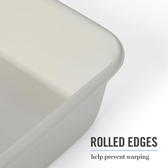 Martha Stewart Gallen 9 Inch Square Nonstick Carbon Steel Cake Pan - Cool Grey