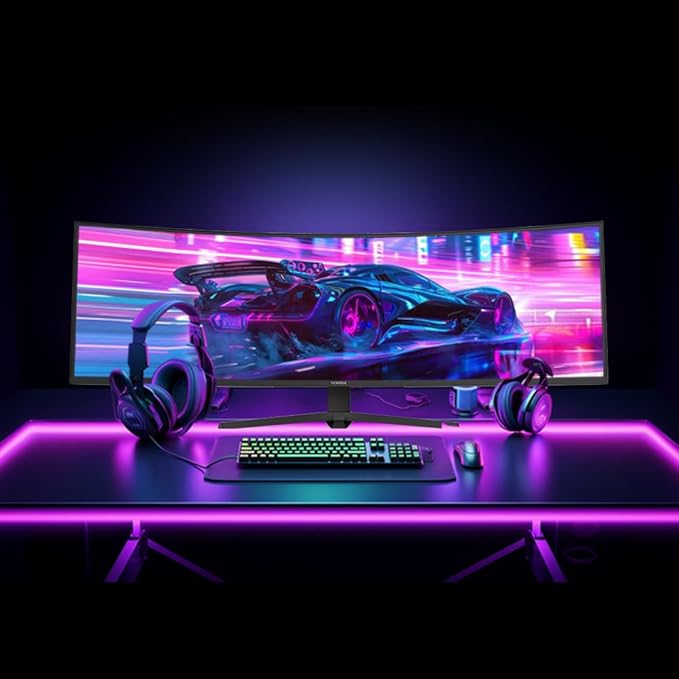 Viewedge 49" Curved Monitor Ultrawide Gaming 240Hz 1ms 32:9 5K 5120 x 1440P Computer Monitor, R1500, 110% sRGB, DisplayPort, HDMI,Support Crosshair and Wall Mount