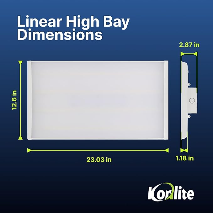 2 FT Linear LED Shop Light, 165W, 22,434LM, Industrial & Warehouse Use, 5000K Daylight, Dimmable, UL & DLC Listed, Garage, Workshop Light