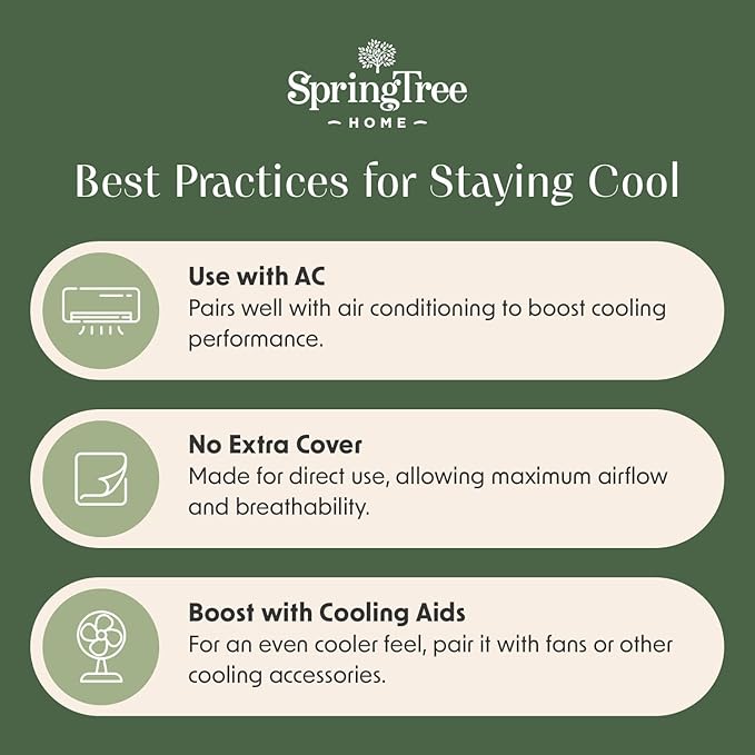 Springtree Home Luxury Viscose from Bamboo Blanket & Comforter | Viscose from Bamboo Twin Size Blanket- 60" x 90" | Cooling Blanket & Comforter | Breathable & Lightweight | Twin - Oxford Tan