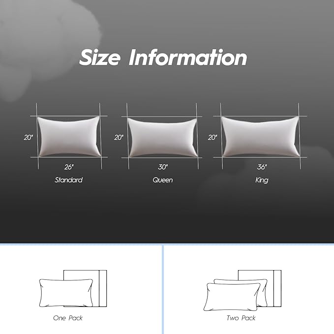 Globon Luxury Down Pillows Queen Size Set of 2, 100% Cotton Shell Hotel Collection Bed Pillow for Sleeping, Medium Firm Down Surrounded Feather Pillow 20" x 30"