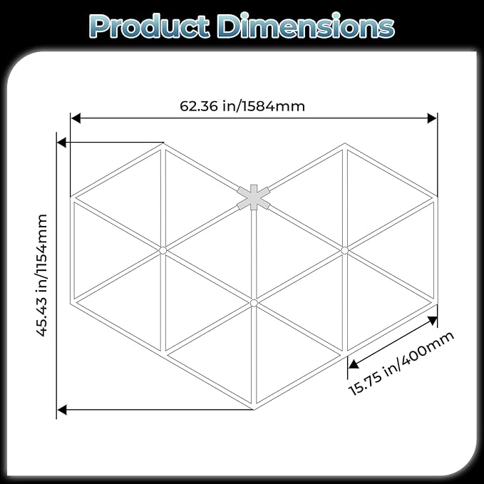 ALLYES Hexagon Garage LED Lights - Super Bright 27-Pack, 6500K Cool White for Auto Repair Shops, Gyms, Warehouse, basements, Car Wash Rooms