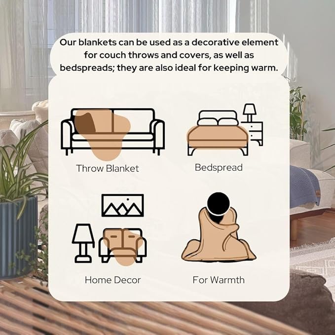 Dalisa 100% Organic Turkish Cotton Throw Blanket - GOTS Certified, Cozy - Perfect for Couch, Bed, and Home Decor - Boho Vintage Knit Alina (Saffron Gold, 50x60)