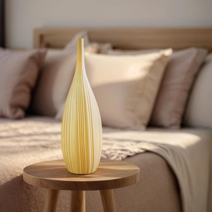 RONDURE 20.6" Modern Ceramic Table Lamp, Modern Bedside Lamps for Bedroom, Living Room and Nightstand, White Translucent Ceramic Shade, Warm Ambient Lighting, Home Decor