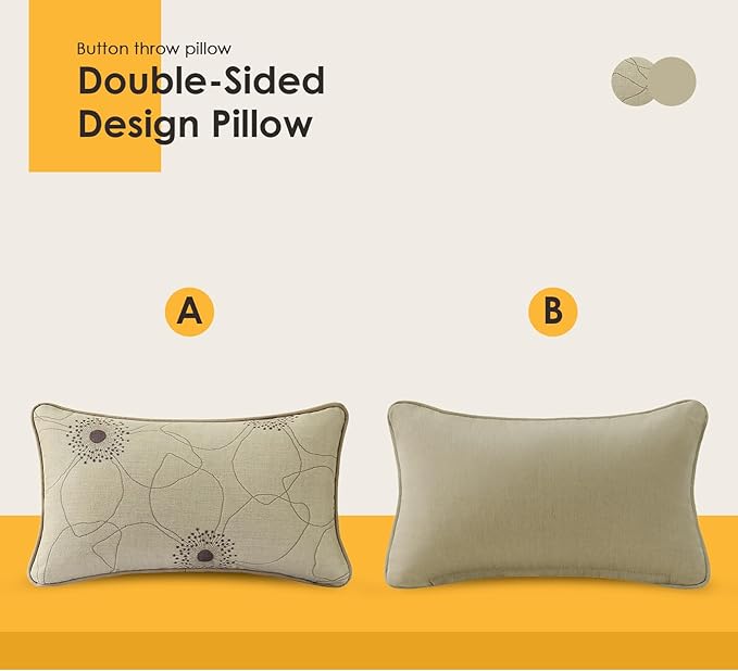 Outdoor Sunbrella Decorative Pillows Pack of 4, 20" x 12" Outdoor Pillow Set for Couch Bed Throw Patio Sofa, Allure Dusk