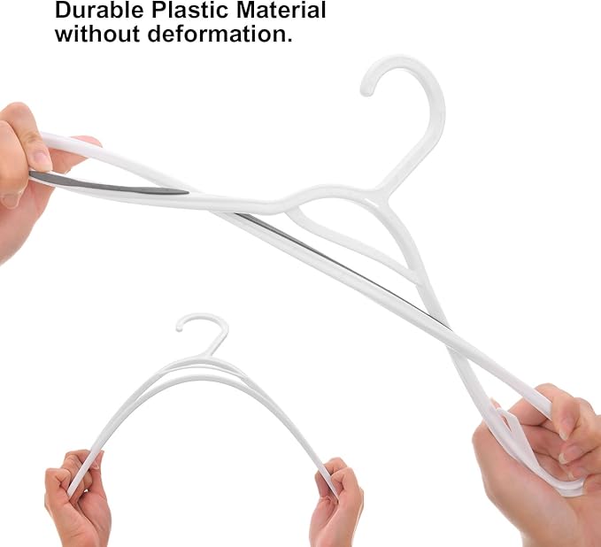 30 Pack Bendable Plastic Hangers Light-Weight Non-Slip Clothes/Suit Hangers(Grey)