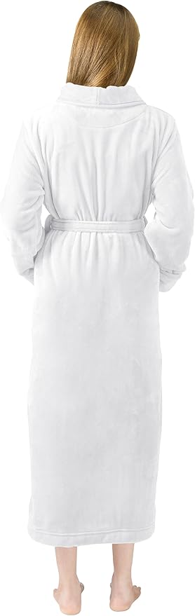 NY Threads Premium Womens Robe, Plush Fleece Long Bath Robe for Women, Fluffy Soft Women's Bathrobe
