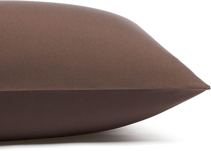 Amazon Basics Lightweight Super Soft Easy Care Wrinkle Free Microfiber 3 Piece Bed Sheet Set with 14-Inch Deep Pockets, Twin, Chocolate, Solid, Kids, Men & Women Bedding (Pack of 4)