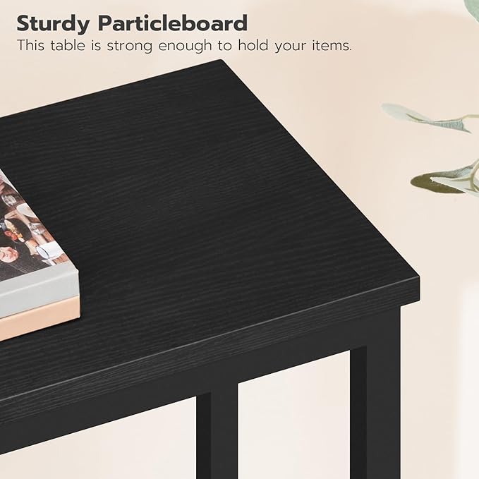 HOOBRO 29.5" Narrow Console Table, Small Entryway Table with Shelf, 2 Tier Thin Sofa Table, Behind Couch Table, Side Table, for Hallway, Living Room, Bedroom, Black BB74XG01