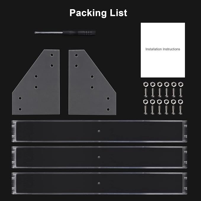 3 Packs Clear Nail Polish Organizer Holder Shelf Rack, Acrylic Display Stand For Sunglasses Paint Essential Oils, Makeup Holder, Nail Poliahes Storage to 36 Bottles (Fit 1-2oz Bottles)