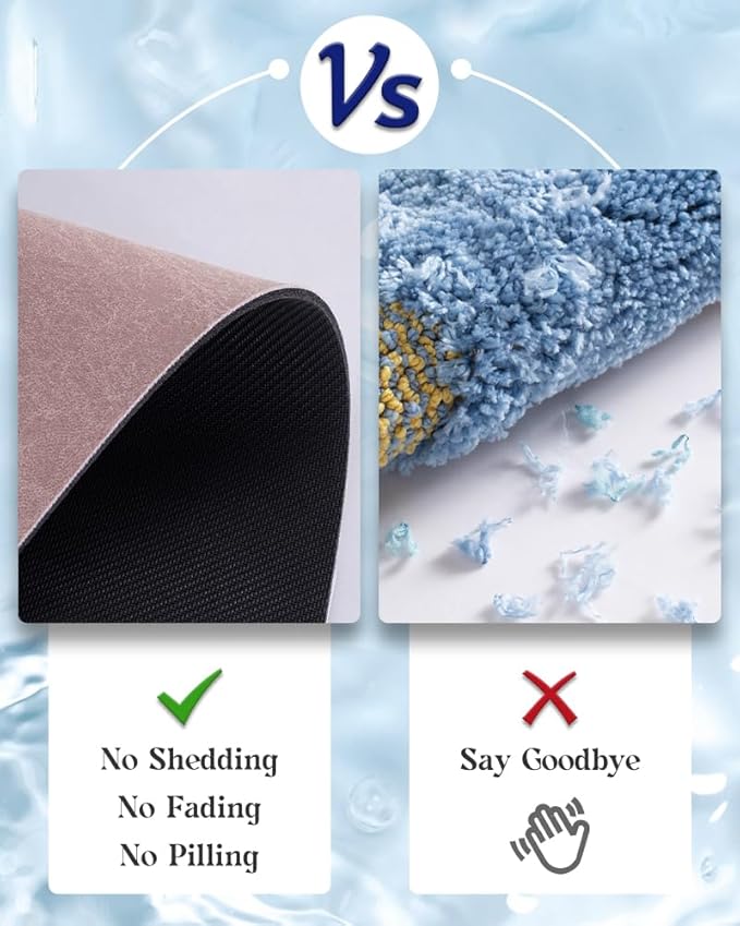 MontVoo -Bath Mat Rug-Rubber Backing Non Slip Quick Dry Absorbent Thin Bathroom Rugs Fit Under Door-Faux Suede Surface Bathroom Floor Mats-Shower Rug for in Front of Bathtub Shower Dusty Rose 17x27.5