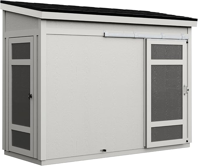 Handy Home Products Cambria 10x4 Outdoor Wood Storage Shed with Full Floor System- Does not Include Paint or Roofing Shingles