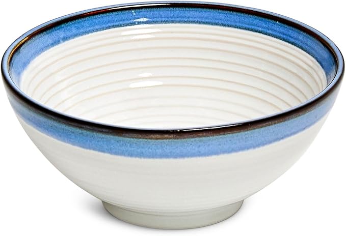 Sango Siterra Santorini 16-Piece White Stoneware Dinnerware Set – Service for 4, Plate & Bowl Set, Rustic White with Reactive Blue Glaze, for Daily Dining & Entertainment, Microwave & Dishwasher Safe