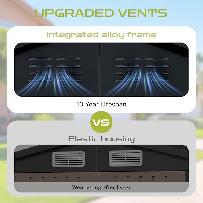 6' x 4' Outdoor Storage Shed, Sturdy Metal Building w/Lockable Doors for Garden, Backyard, Poolside and Lawn, Green