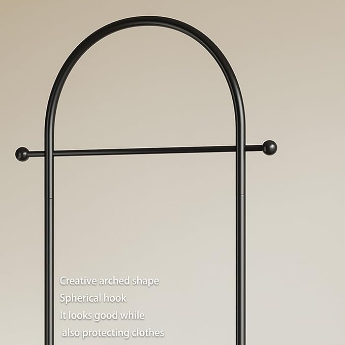 Metal Small Clothes Rack, Arched shape Clothing Racks for Hanging Clothes,Heavy Duty Garment Rack for Small Spaces Modern Coat Rack Stand for Entryway, Bedroom (black)