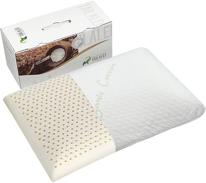 Talalay Latex Pillows for Sleeping - Medium Firmness King Pillow (33.4'' x 15.7'' x 5.9'') for Side, Back, and Stomach Sleepers to Get a Restful Sleep