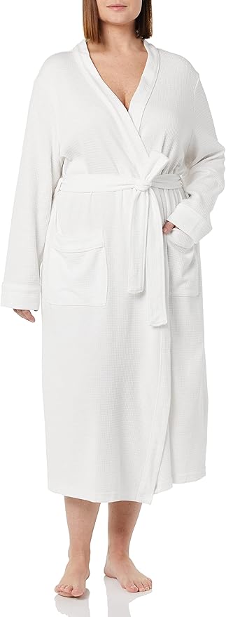 Amazon Essentials Women's Lightweight Waffle Full-Length Robe (Available in Plus Size)