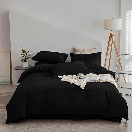 Cottonight Black Comforter Cal King Men Black Bedding Comforter Set California King Dark Color Modern Quilts Blanket Soft Breathabel Gothic Comforter Set for Adults Teens