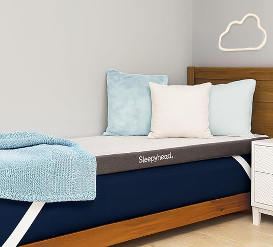 Sleepyhead Full 3 Inch Gel Memory Foam Mattress Topper for College Dorm – Thick, Cooling & Comfortable Mattress Pad with Washable Cover – Dorm Room Essentials for College Students (Full 3")