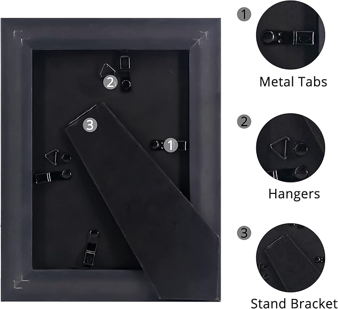 GraduatePro Picture Frames for 5x7 Photo 2-Pack Mahogany with Gold Beaded Wall Tabletop Collage Brown