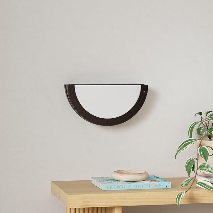 CLOUDY BAY 12 inch Wall Lamp,CRI90+15W 3000K/4000K/5000K Color Temperature Adjustable Dimmable Wall Sconce,LED Half Moon Wall Fixture, Oil Rubbed Bronze