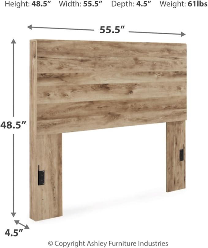 Signature Design by Ashley Hyanna Contemporary Panel Headboard ONLY, Full, Brown