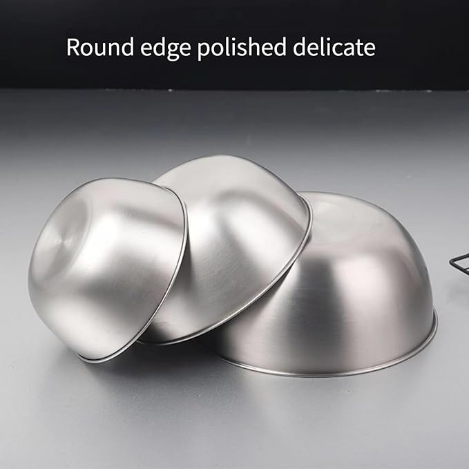 MANHONGYU Stainless Steel Mixing Bowls Set for Kitchen, Dishwasher Safe Nesting Bowls for Cooking, Baking, Meal Prepping, 4 - Piece