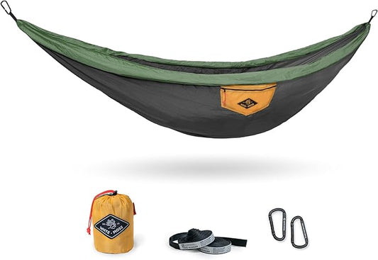 Suparpine I Hammock for Camping with Straps Included (Moss, Single)